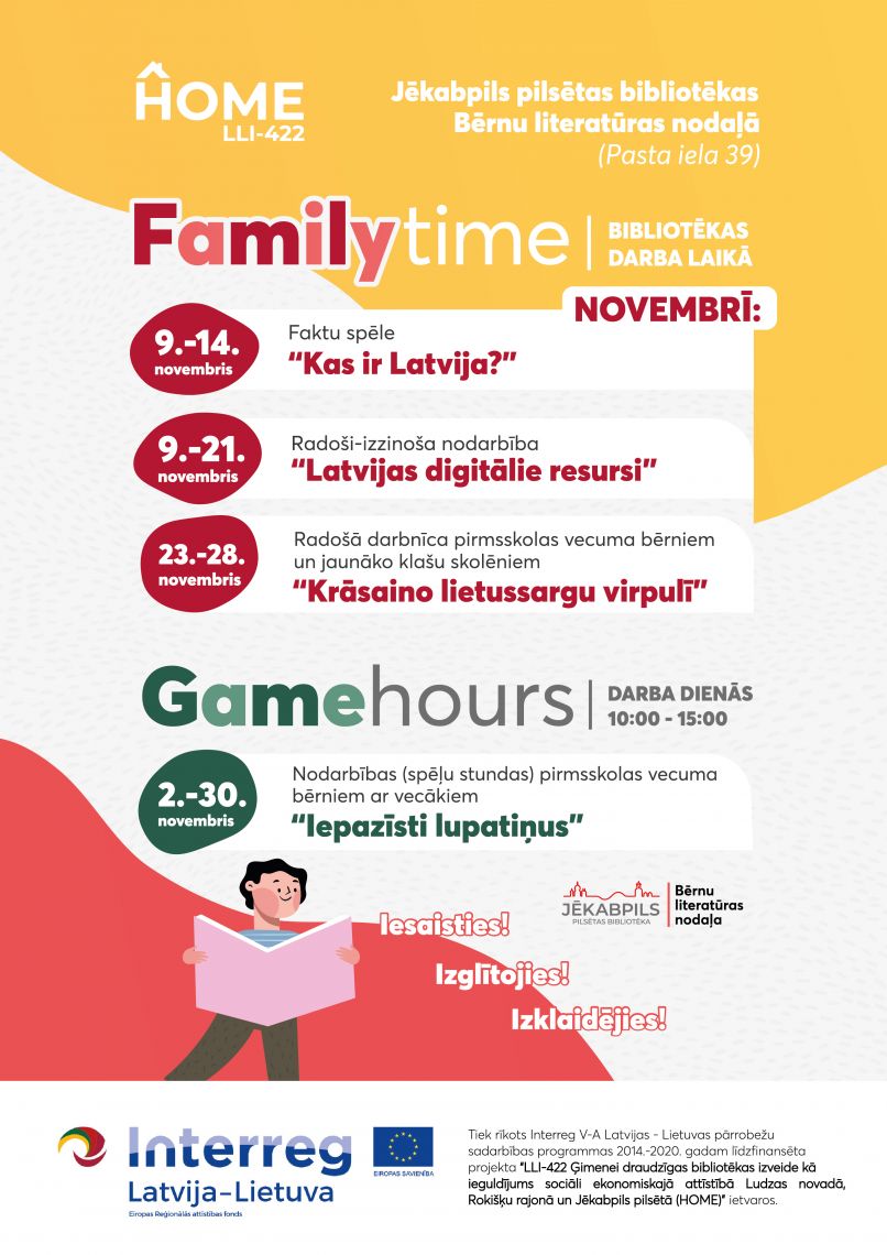 Radošā darbnīca “Krāsaino lietussargu virpulī” pirmsskolas vecuma bērniem un jaunāko klašu skolēniem (projekta HOME LLI-492 aktivitātes “Family time” ietvaros)