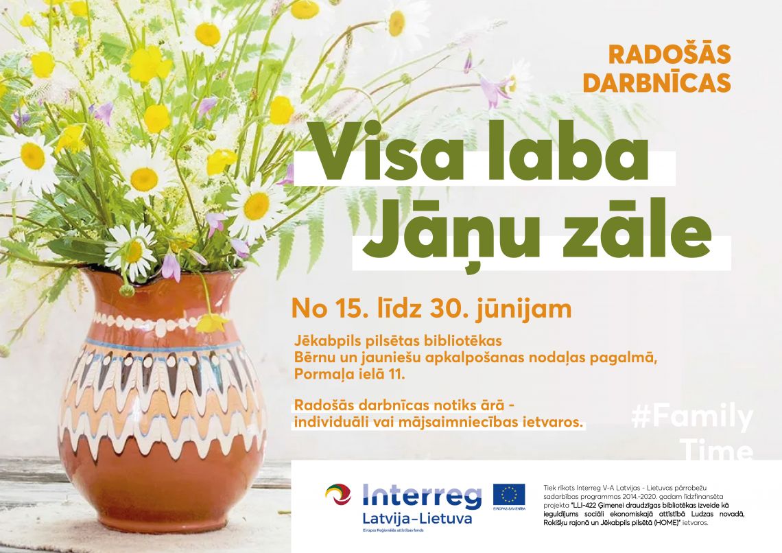 Radošā darbnīca “Visa laba Jāņu zāle”