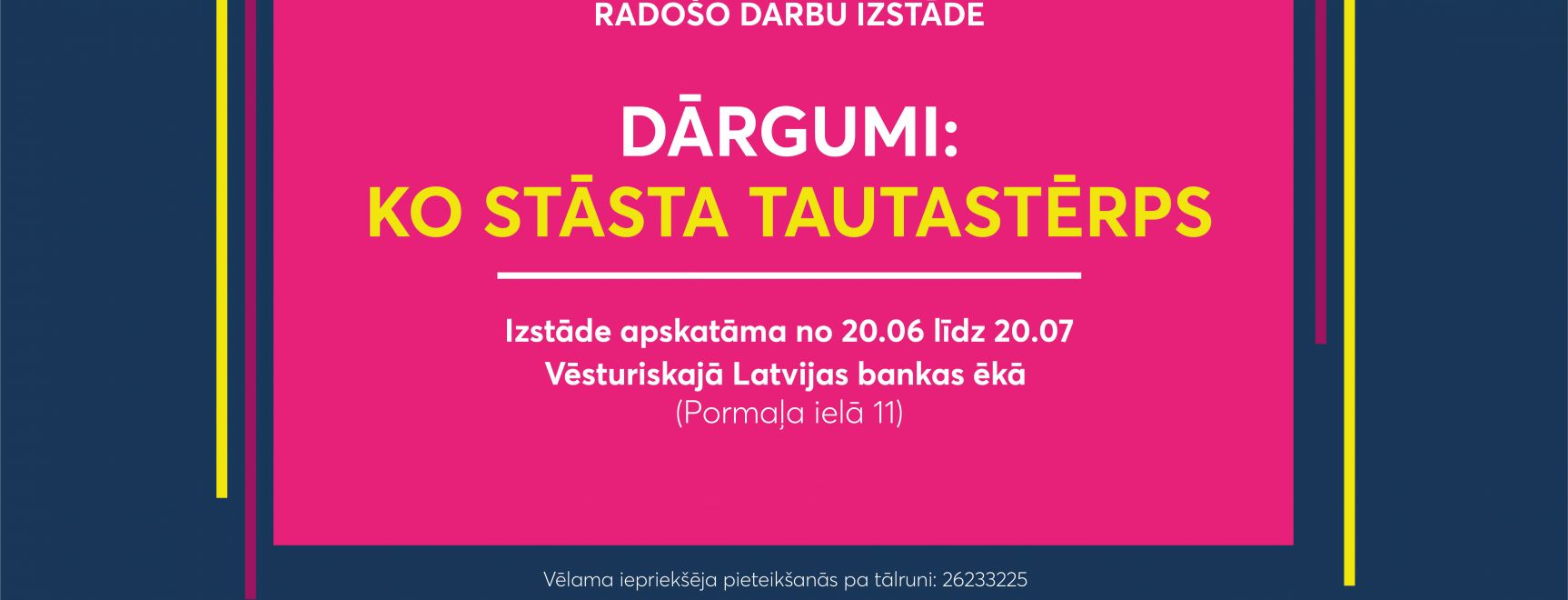 Latvijas mākslas skolu audzēkņu darbu izstāde “Dārgumi: ko stāsta tautastērps”
