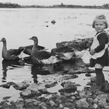 Fotocikls “Objektīvā vēsture. Daugava”. Vienas fotogrāfijas izstāde “Meitene ar zosīm”