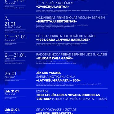 Janvāra pasākumi bibliotēkā.